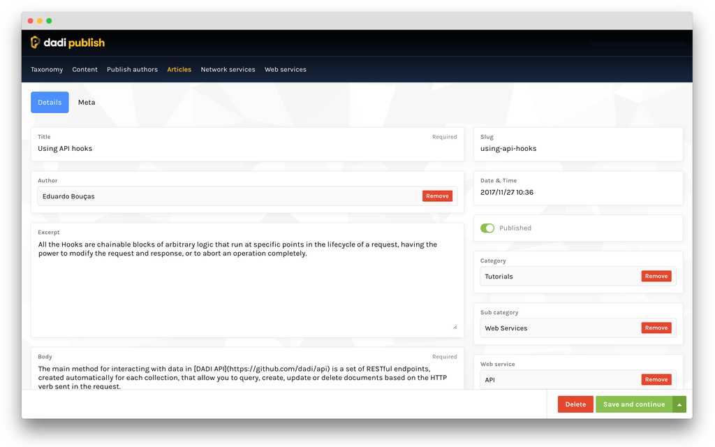 Screenshot of product
